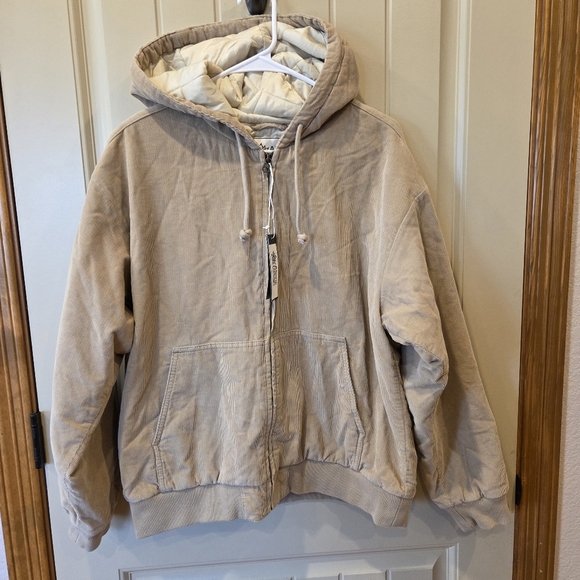 Alpine Design Women's Corduroy Quilted Full Zip Hoodie Medium New Outdoor Hike - Picture 2 of 14